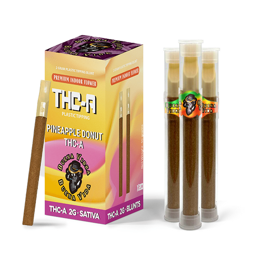 THC-A PLASTIC TIP BLUNTS PINEAPPLE DONUT SATIVA
