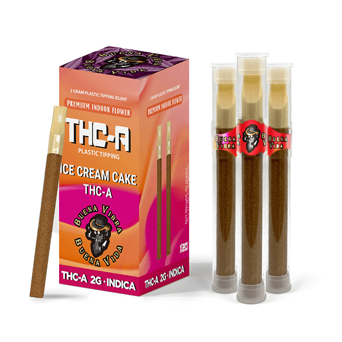 THC-A PLASTIC TIP BLUNTS ICE CREAM CAKE INDICA