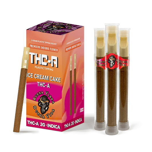 THC-A PLASTIC TIP BLUNTS ICE CREAM CAKE INDICA
